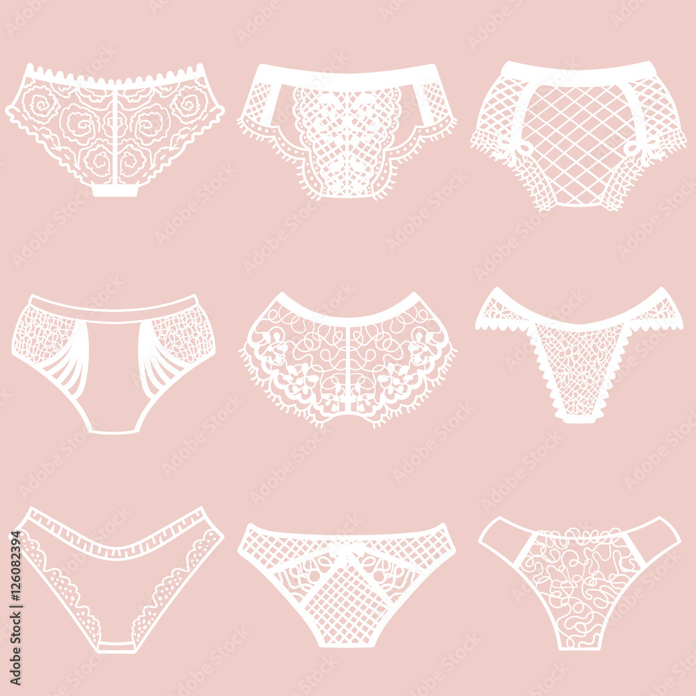 Collection of lingerie. Panty set. Collection of lingerie. Panty set.