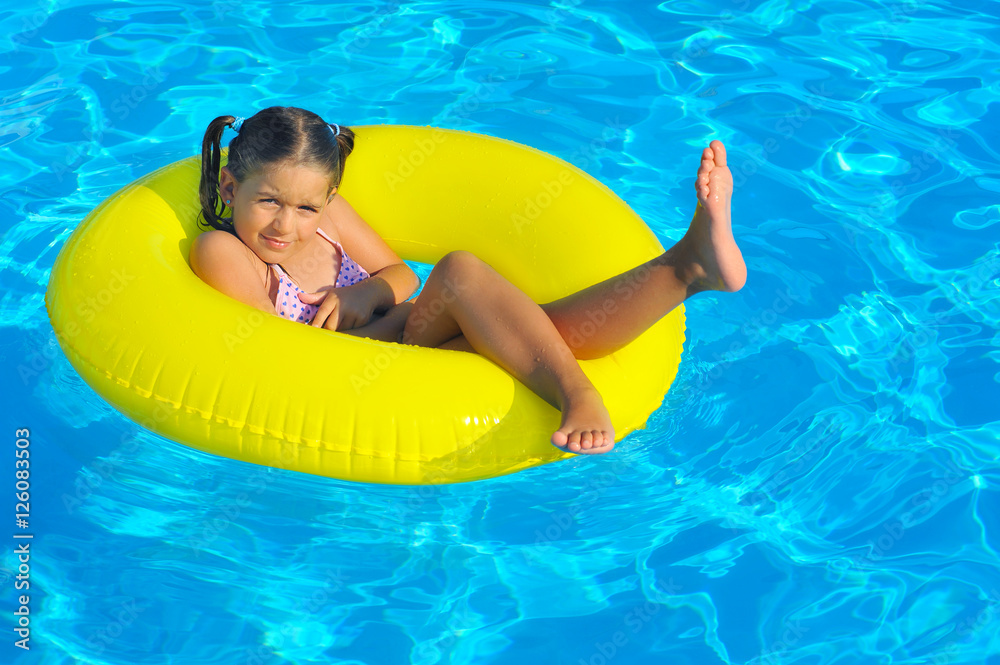 Child in swimming pool