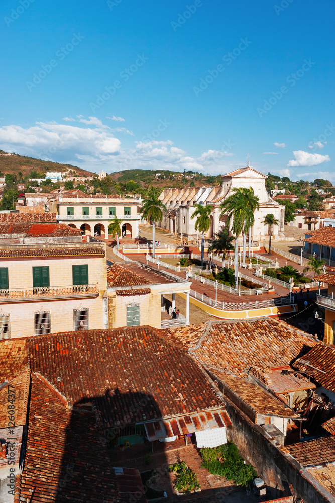 Colonial town. Cityscape of Trinidad, Cuba. UNESCO World Heritage Site.