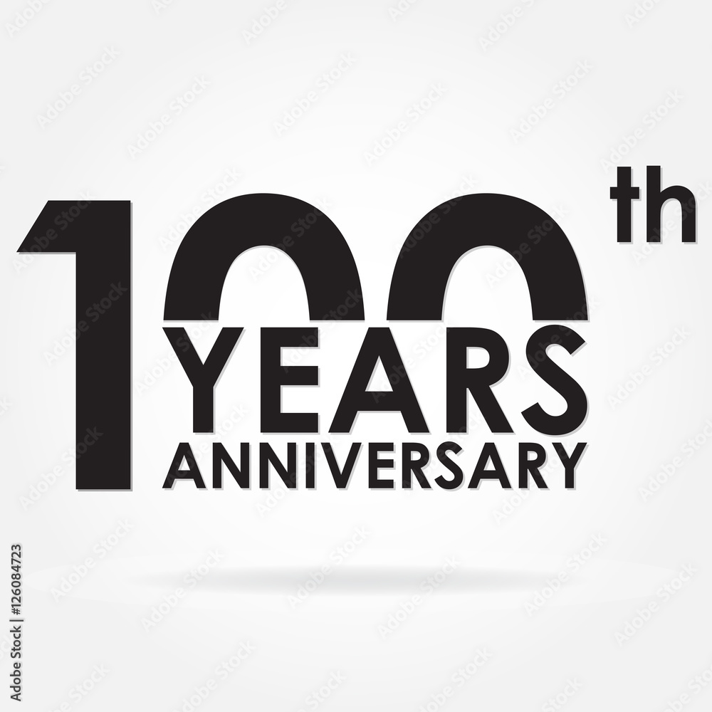 100 years anniversary sign or emblem. Template for celebration and ...
