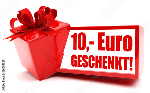 10 Euro geschenkt! Button, Icon