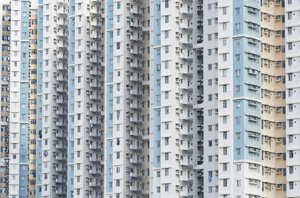 Highrise residential building in Hong Kong city Highrise residential building in Hong Kong city