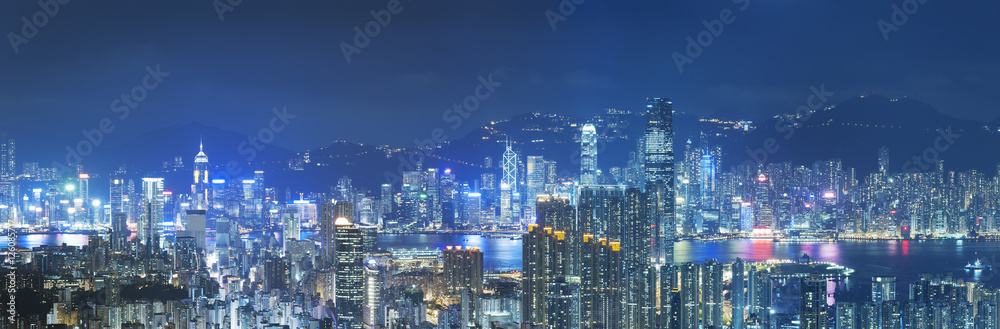 Panorama of Victoria Harbor of Hong Kong Panorama of Victoria Harbor of Hong Kong