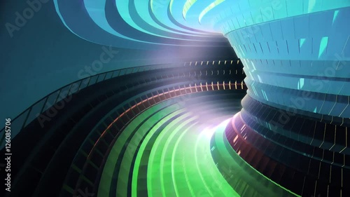 Infinite tunnel. Looped video.