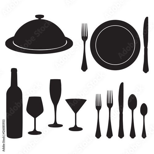 Cutlery vector set
