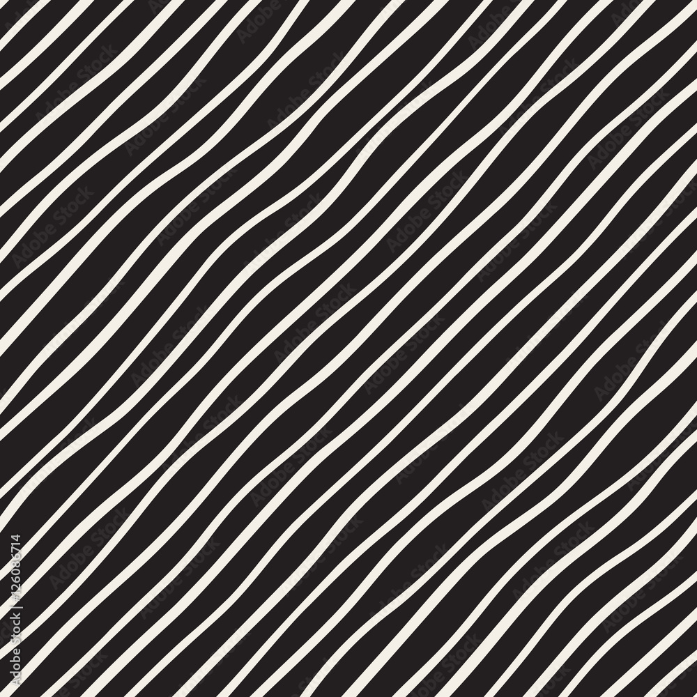Vector Seamless Black and White Hand Drawn Diagonal Lines Pattern Vector Seamless Black and White Hand Drawn Diagonal Lines Pattern