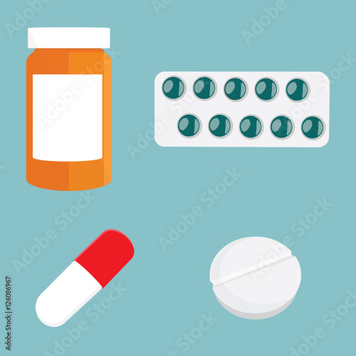 Medication icon set