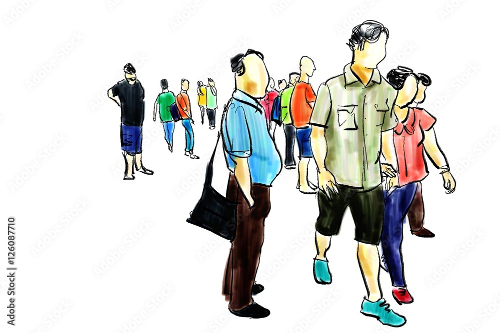 people walking isolated people walking isolated