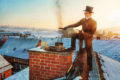 Canvastavla Chimney Sweep in Traditional Clothing
