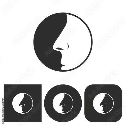 Nose - vector icon.