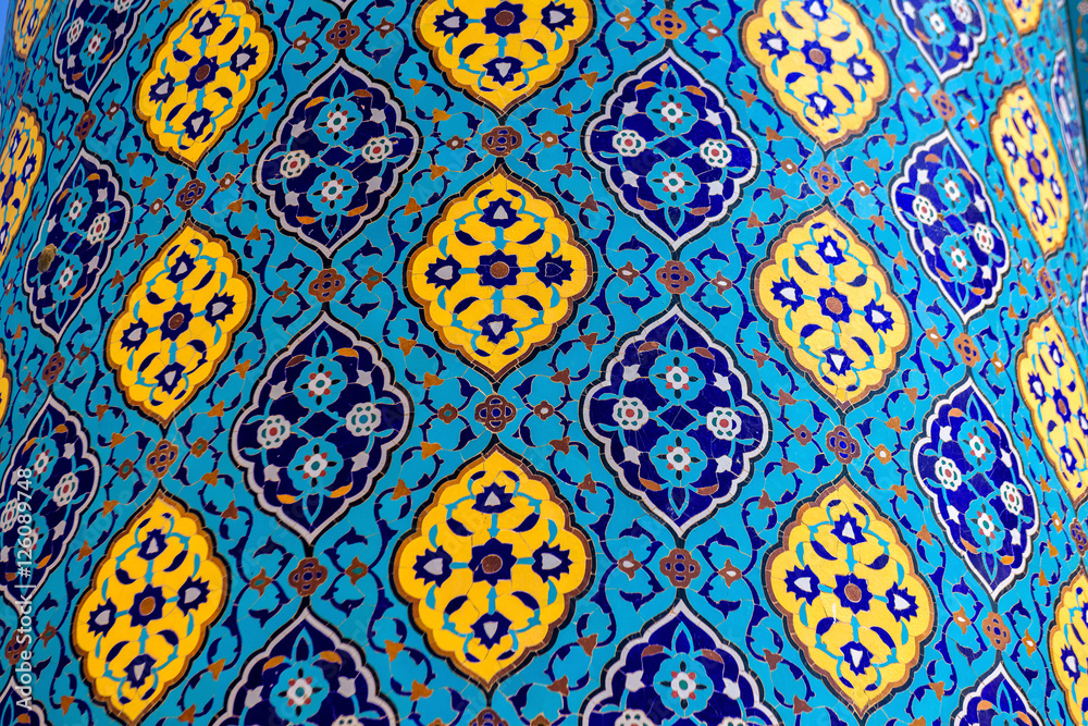 mosaic covering mosque walls