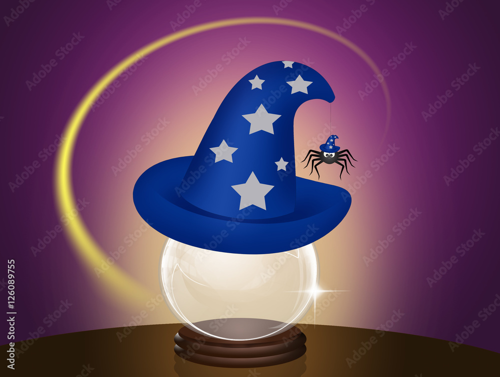 funny illustration of magician hat funny illustration of magician hat