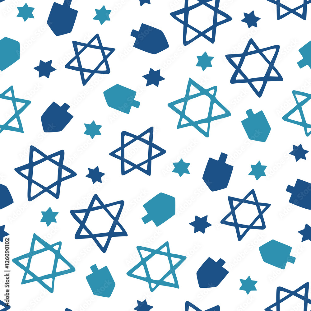 Hanukkah symbols seamless pattern Hanukkah symbols seamless pattern