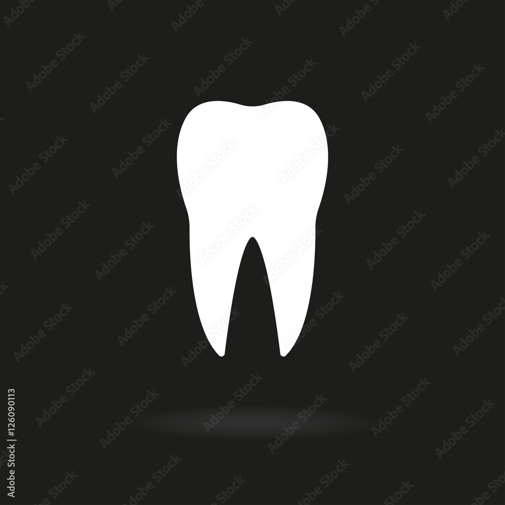 Tooth icon. Dental symbol. Vector illustration. Tooth icon. Dental symbol. Vector illustration.