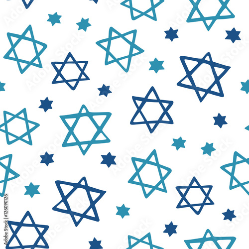 Stars of David seamless pattern