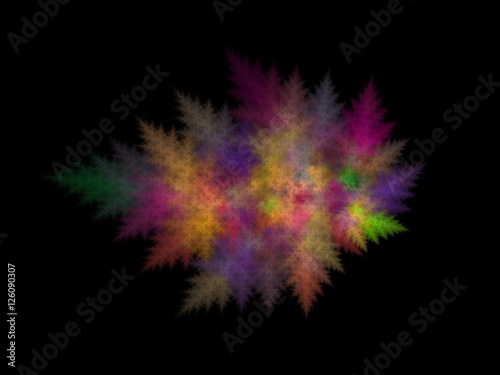 Abstract fractal with multi-colored pattern
