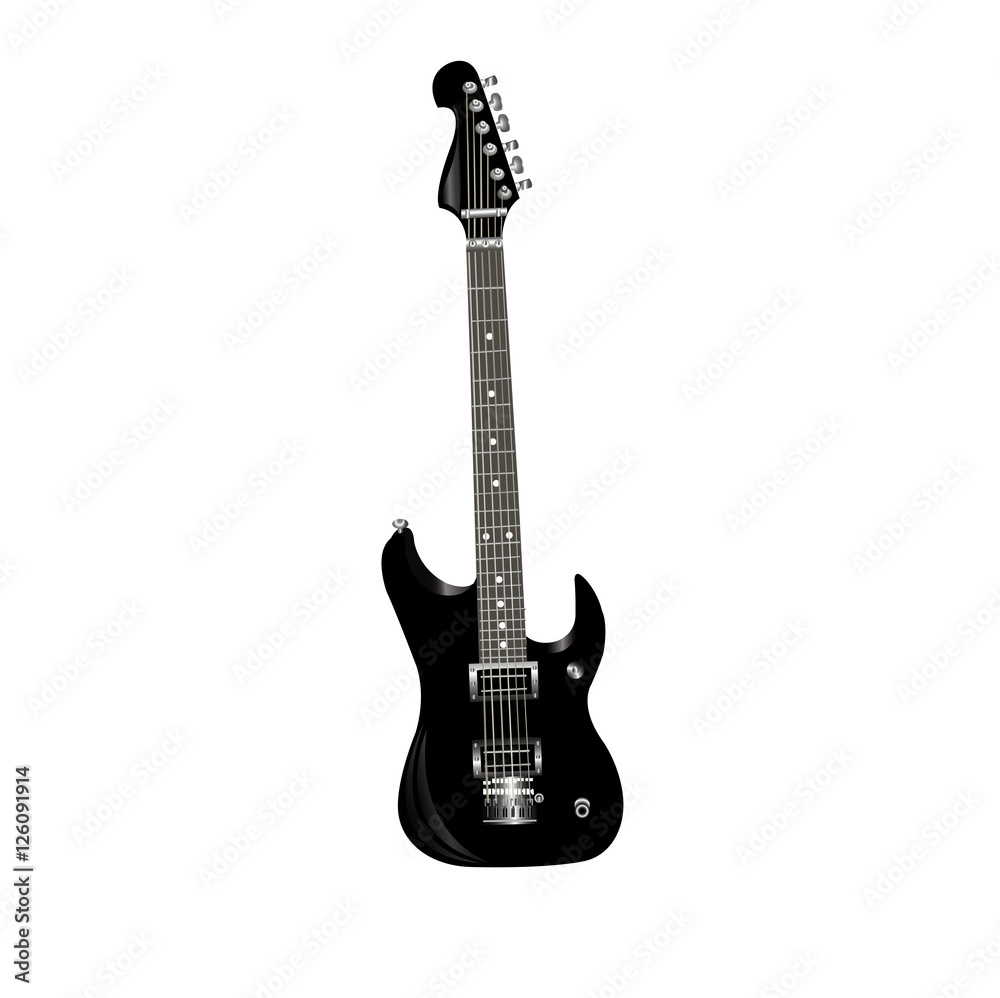Naklejka premium black electric guitar