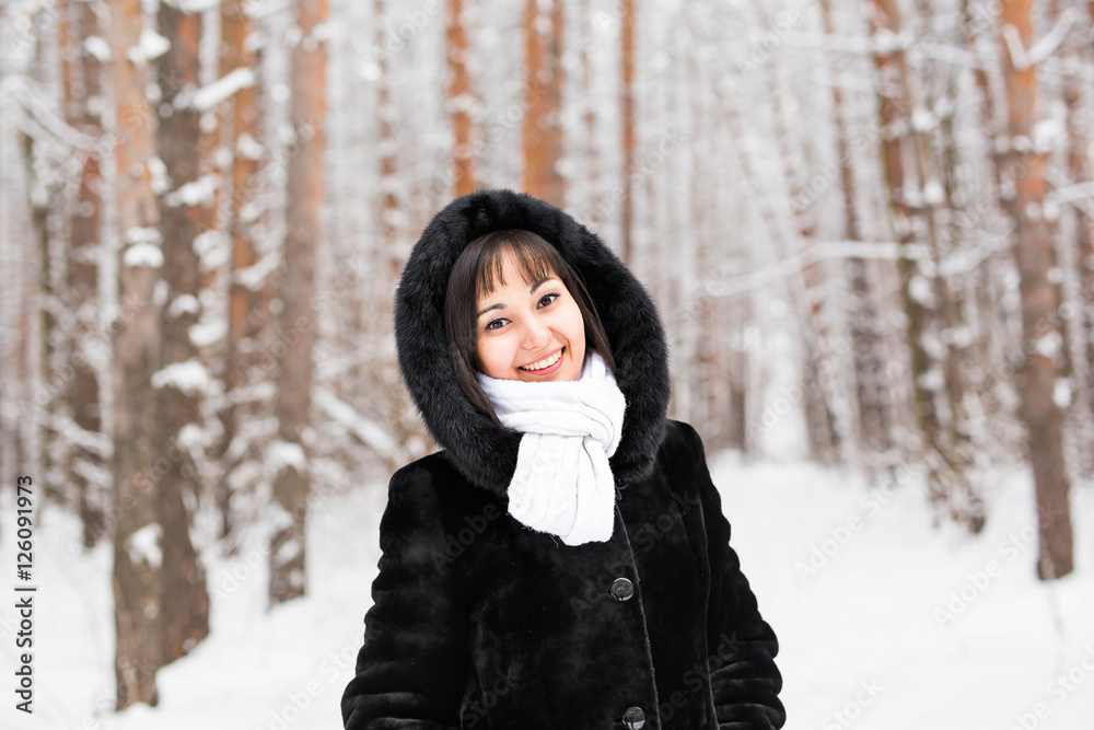 Young woman winter portrait Young woman winter portrait