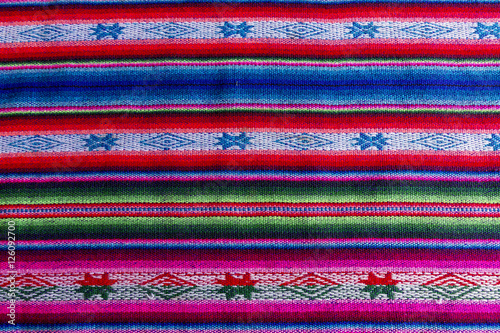 Andean textile in alpaca and sheet wool