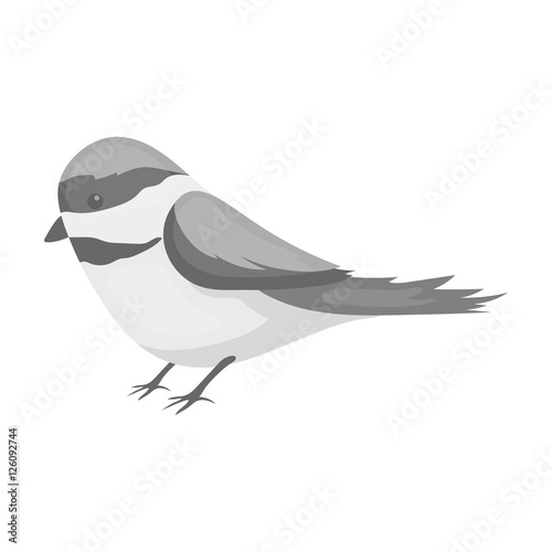 Parus icon in monochrome style on white background. Park symbol stock vector illustration.