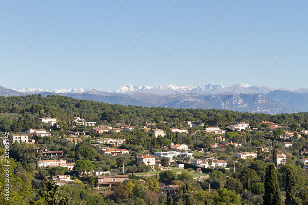 Alpes maritimes in winter - from Mougins