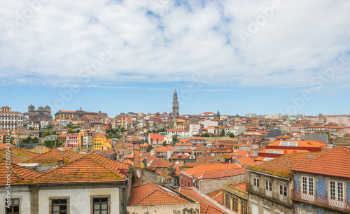 Porto Oporto old town urban cityscape architecture colorful building house Clerigos tower landmark