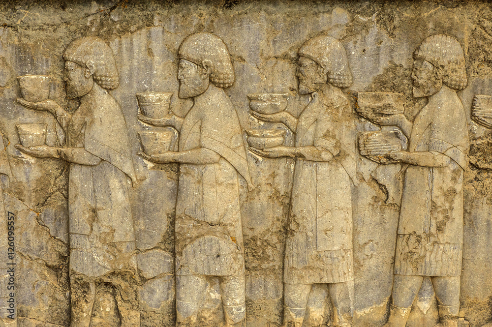 ancient Persepolis's bas-reliefs