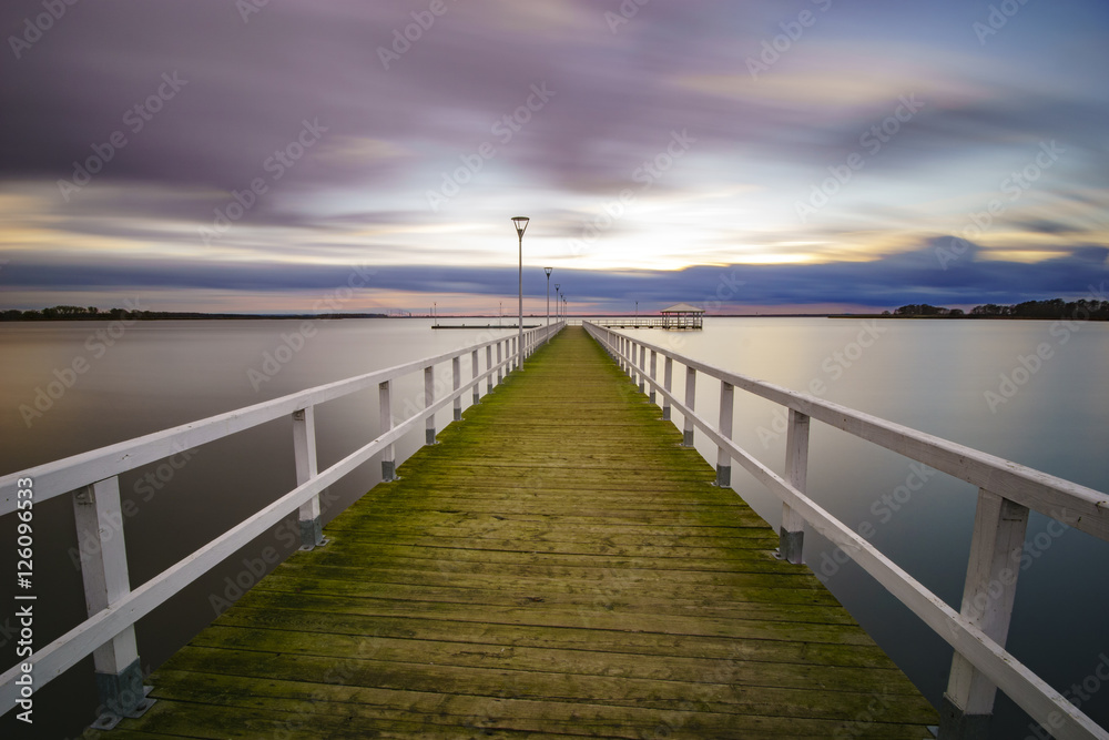 wooden pier by the sea