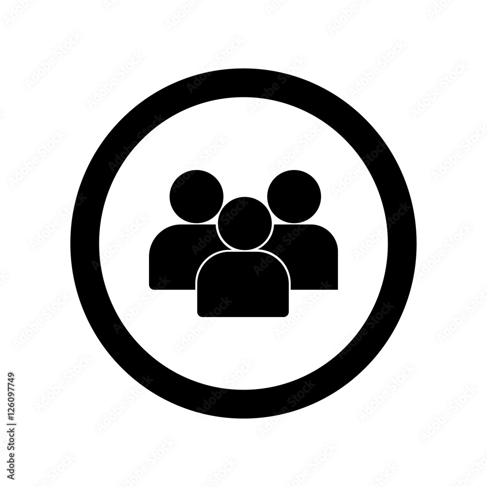 Illustration of Flat Group of People Icon Vector Symbol Background Illustration of Flat Group of People Icon Vector Symbol Background