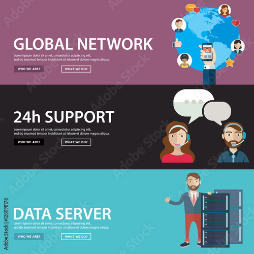 Data server,global network and costumer support. web banners