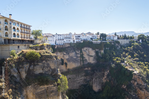 Ronda, Spain old town cityscape on the Tajo Gorge