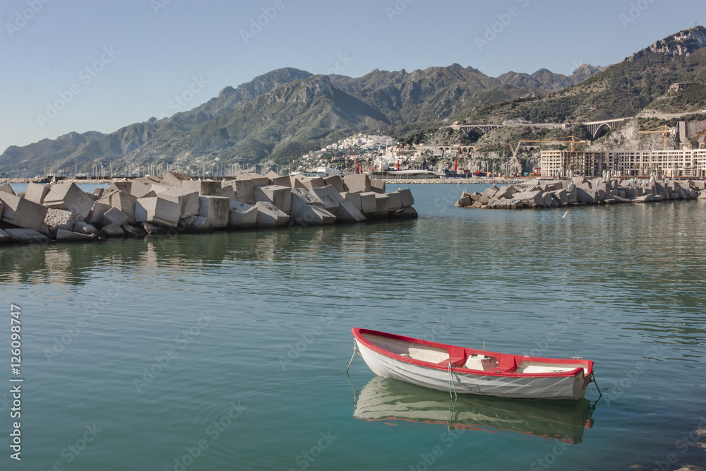 A view of Vietri sul Mare from the seafront in Salerno
