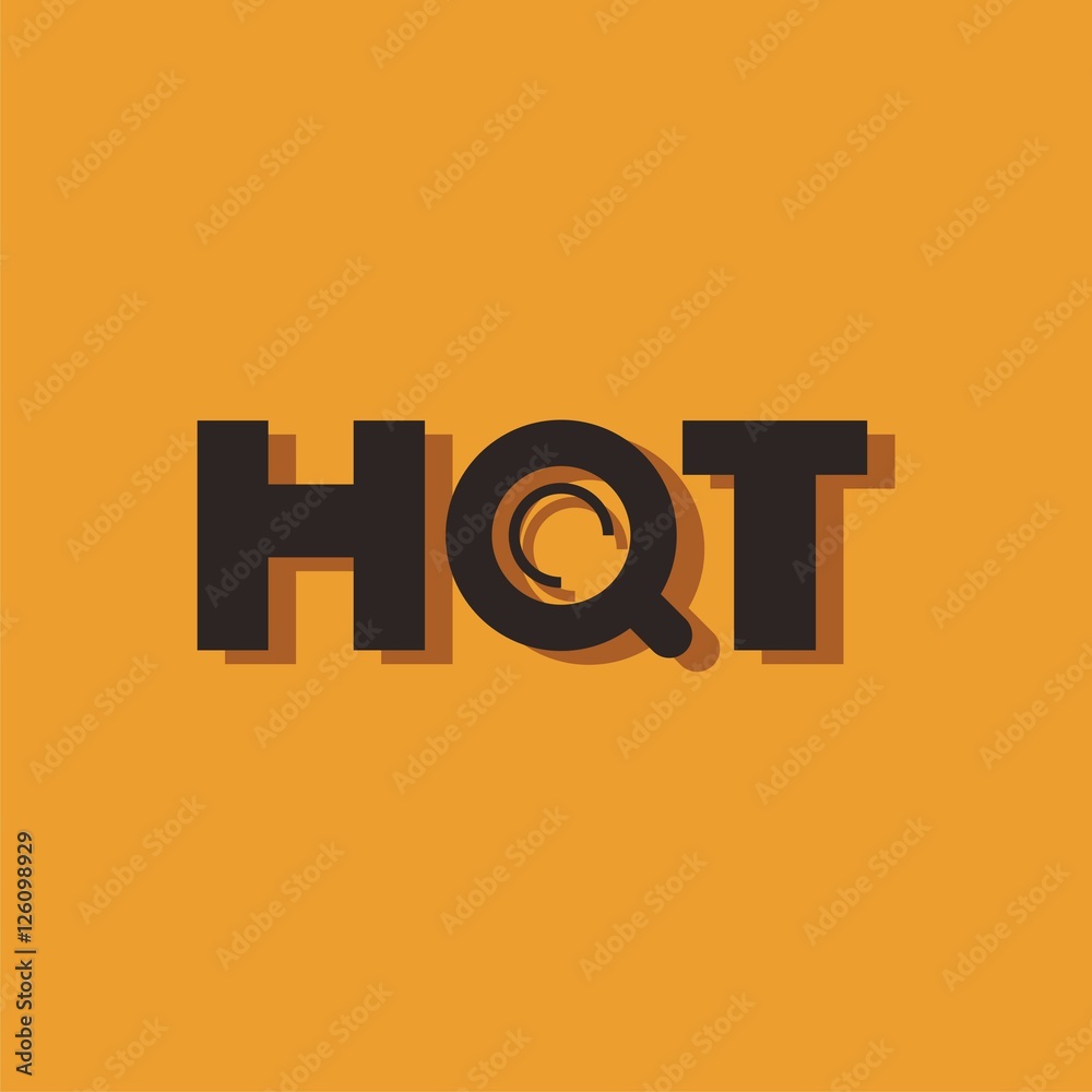Logo word Hot. Letter O made like a cup with coffee. Vector design logo. Vector illustration Logo word Hot. Letter O made like a cup with coffee. Vector design logo. Vector illustration