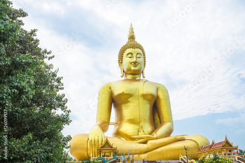 The Big Golden Buddha at Wat Muang  Ang Thong  Thailand