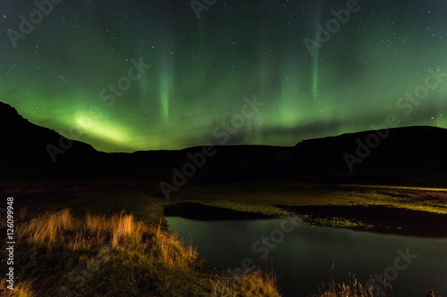 Northern lights, aurora borealis, Skogar, Iceland © michalsanca