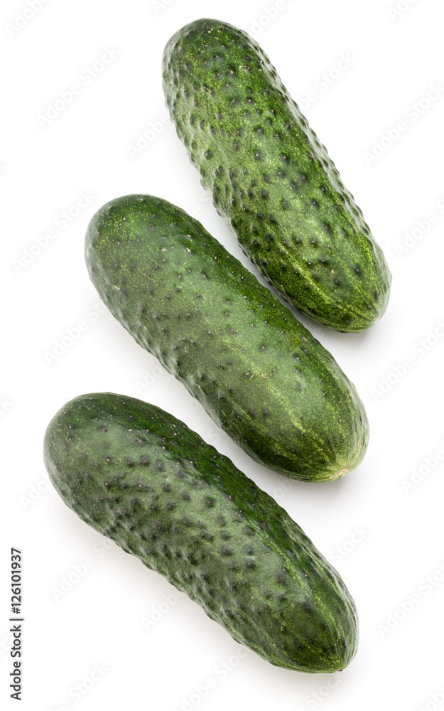 Cucumber vegetable isolated on white background cutout