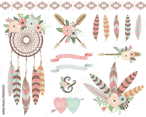 Floral Tribal Elements