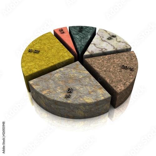 Pie chart template.Stone pi...
