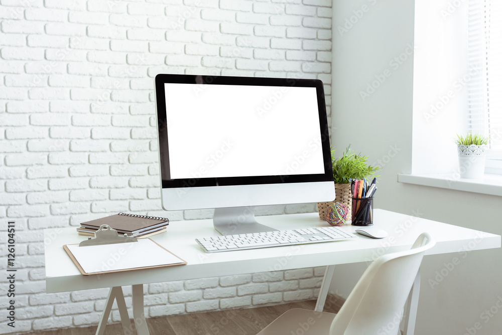 White office desk table White office desk table