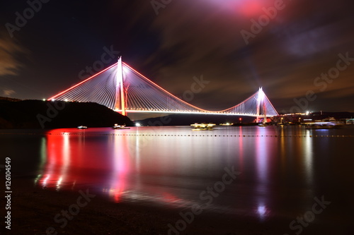 Istanbul Yavuz Sultan Selim Bridge with longexposure shot. © murattellioglu