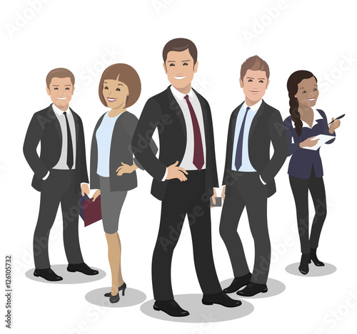 Business People Group Diverse Team Vector Illustration