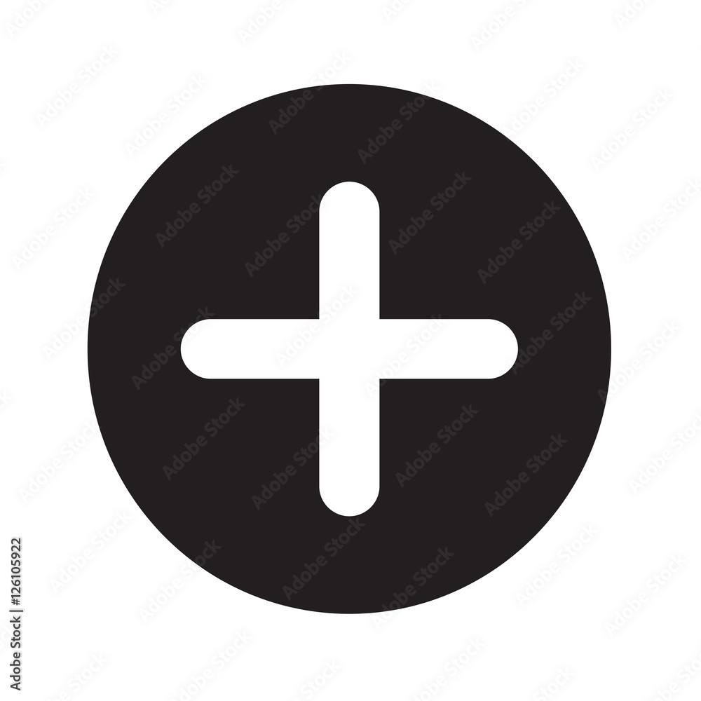 Fototapeta premium add plus sign icon illustration design