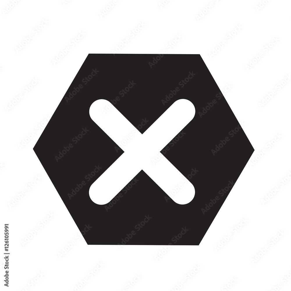 Obraz premium rejected icon illustration design