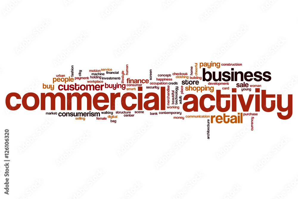 Commercial activity word cloud Commercial activity word cloud
