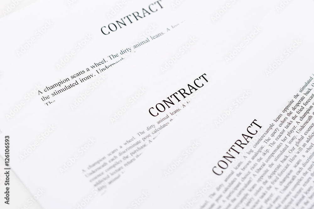 Sing contract with pen Sing contract with pen