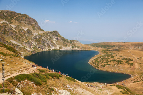 The largest of the Seven Rila Mountain Lakes. Horizontal view