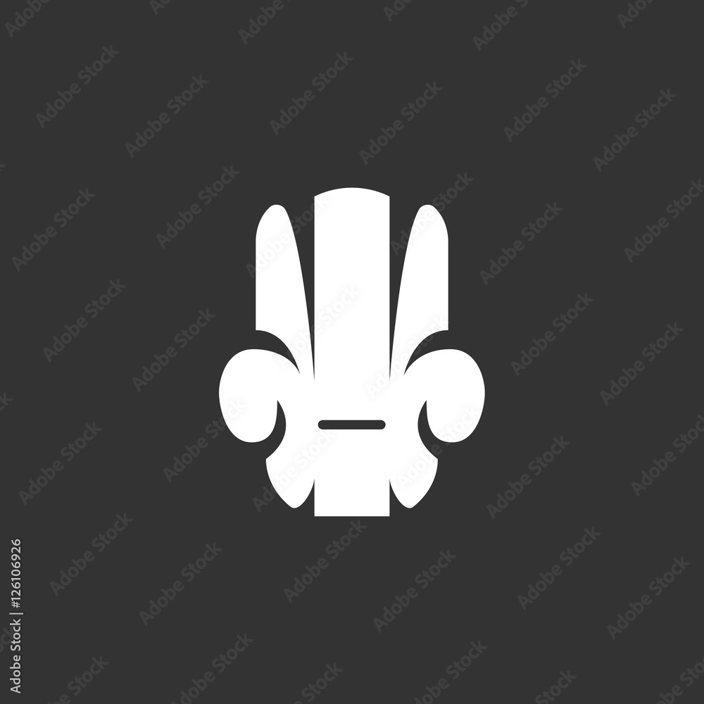 Armchair logo on black background. Vector icon Armchair logo on black background. Vector icon