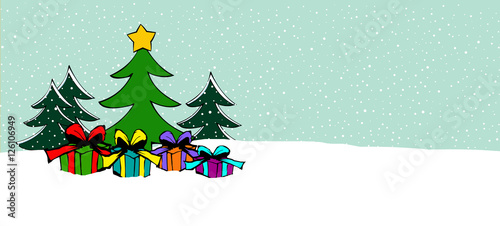 Weihnachtsbaum mit Geschenke
