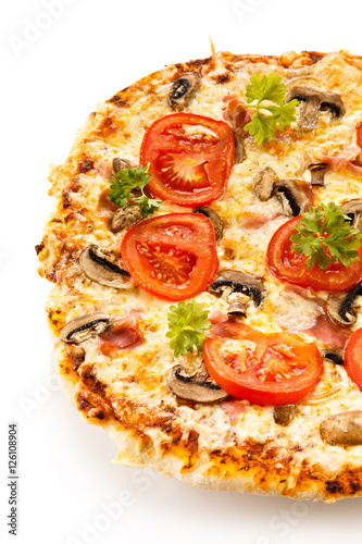 Pizza on white background 