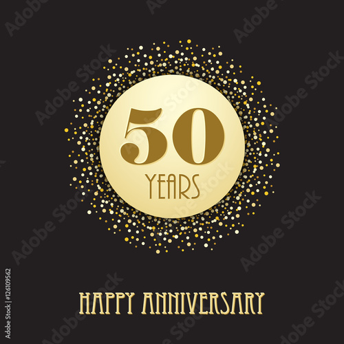 HAPPY 50 YEAR ANNIVERSARY Vector Card